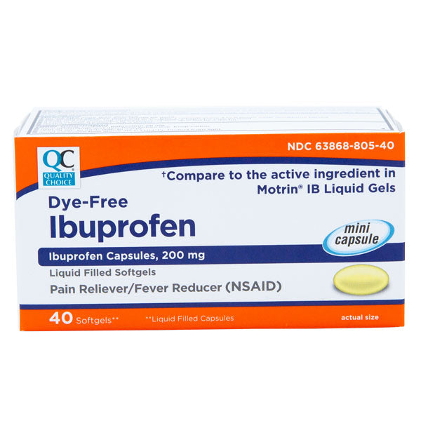 Ibuprofen 200 mg Liquid Gels, 40 ct, QC99614