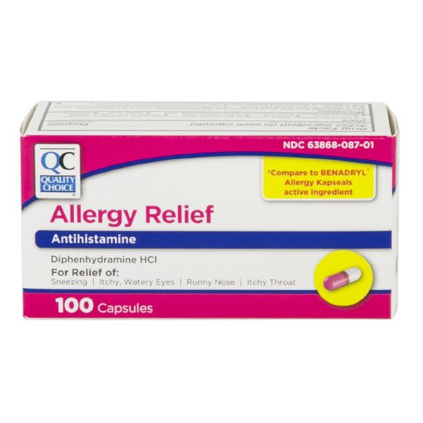 Allergy Relief Capsules, 100 ct, QC94579