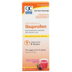 Ibuprofen Children's Suspension, Berry Flavor, 4 oz, QC99578