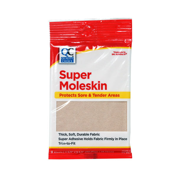Moleskin Super 4-5/8" X 3-3/8", 3 ct, QC90054