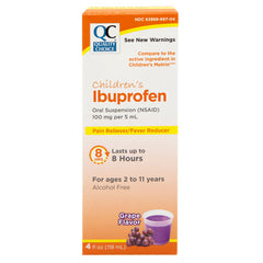 Ibuprofen Children's Oral Suspension, Grape Flavor, 4 oz, QC99574