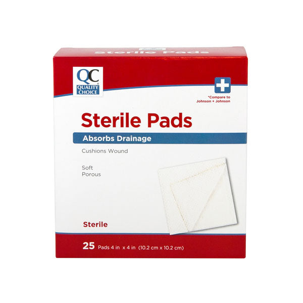 Sterile Pads 4" X 4", 25 ct, QC94453