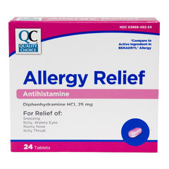 Allergy Relief Tablets, 24 ct, QC94576