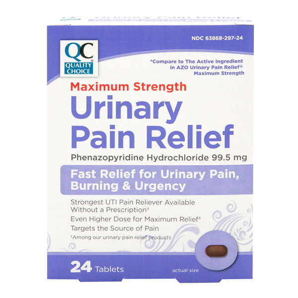 Urinary Pain Relief Max-Strength Tablets, 24 ct, QC99666