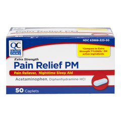 Acetaminophen PM Extra-Strength 500 mg Caplets, 50 ct, QC99597