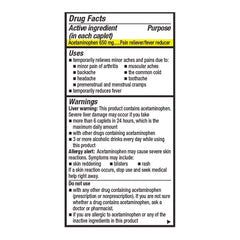 Acetaminophen 650 mg Arthritis Caplets, 50 ct, QC95498