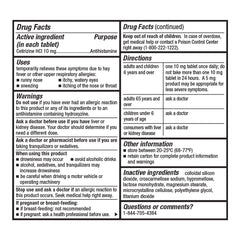 Cetirizine HCl 10 mg Tablets, 30 ct, QC99684