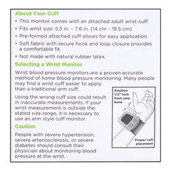 Blood Pressure Monitor Automatic Wrist, 1 ct, QC99559